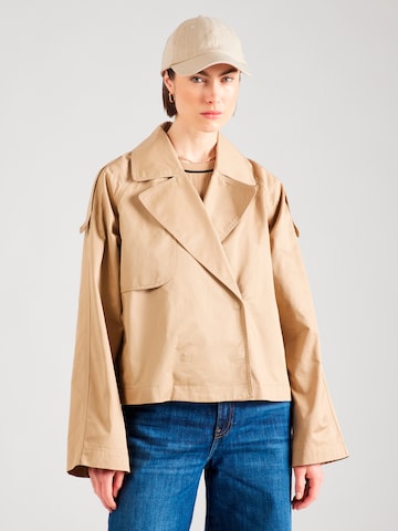 Gina Tricot Ανοιξιάτικο και φθινοπωρινό παλτό σε μπεζ: μπροστά