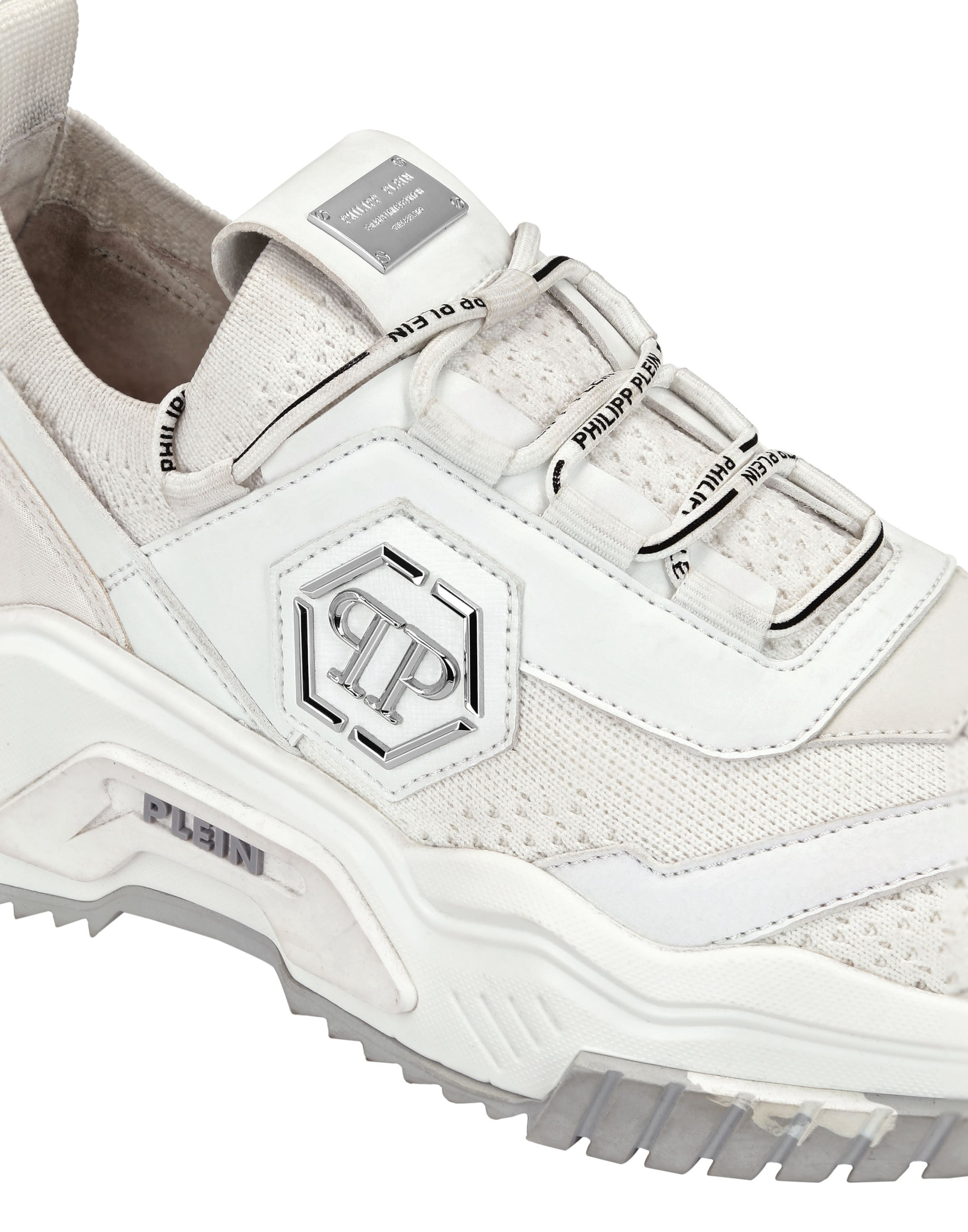 Philipp Plein - Sapatilhas baixas 'Predator' em branco