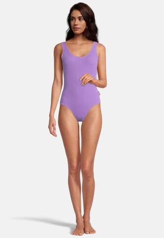 BECO the world of aquasports Bralette Swimsuit 'Crinkle Classic' in Purple