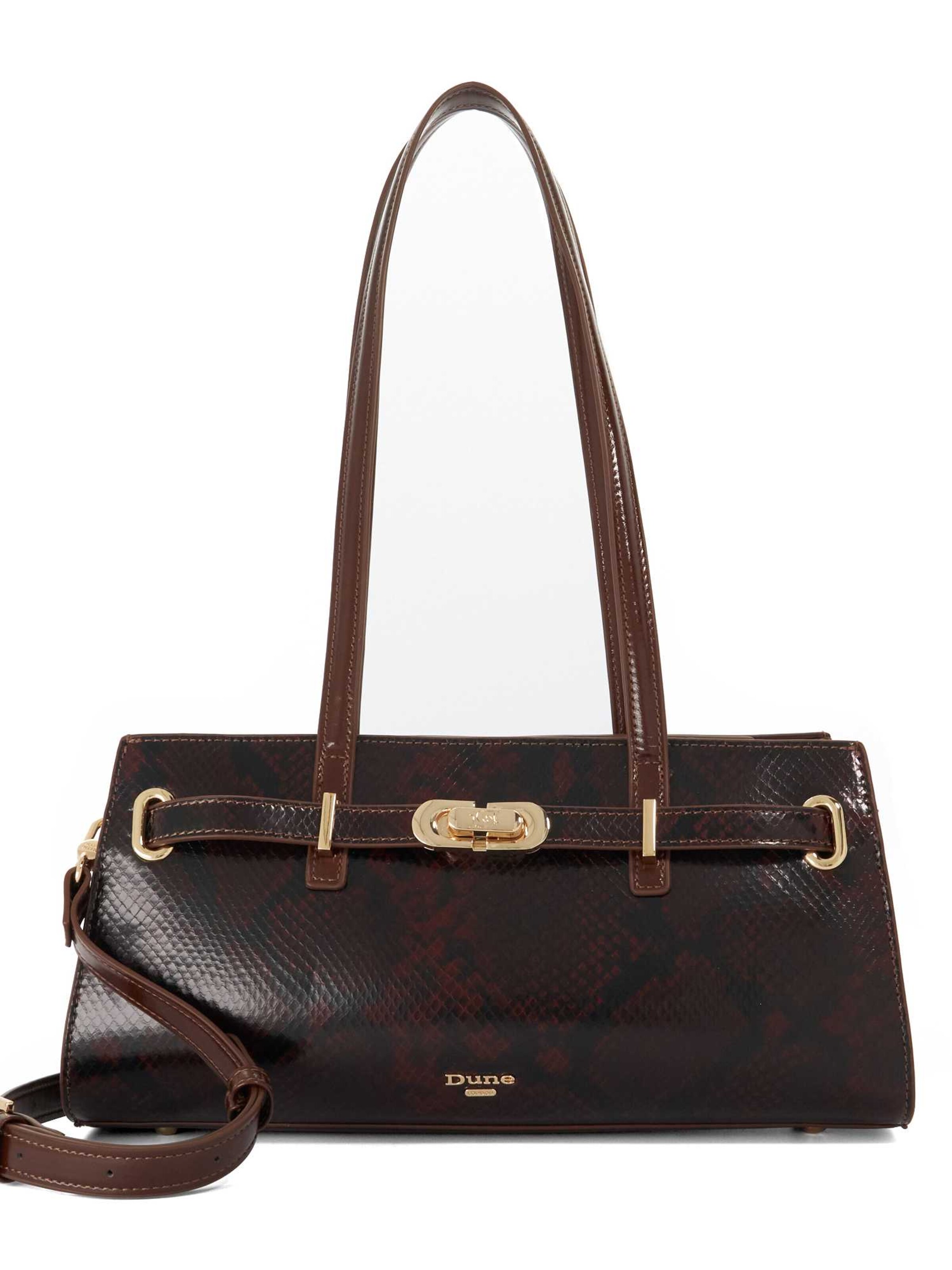 Dune LONDON Shoulder Bag 'Depend' in Brown: front