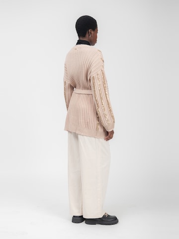 Influencer Knit cardigan in Beige