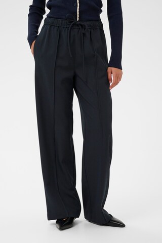 SOAKED IN LUXURY Wide leg Bandplooibroek 'SLLilu Eureka' in Blauw: voorkant