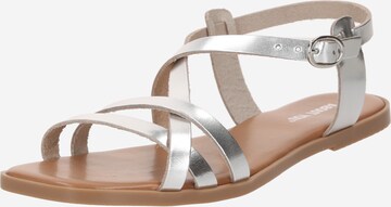 ABOUT YOU Sandals 'Zoey' in Silver: front