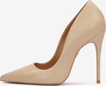 Kazar - Zapatos con plataforma en beige: frente