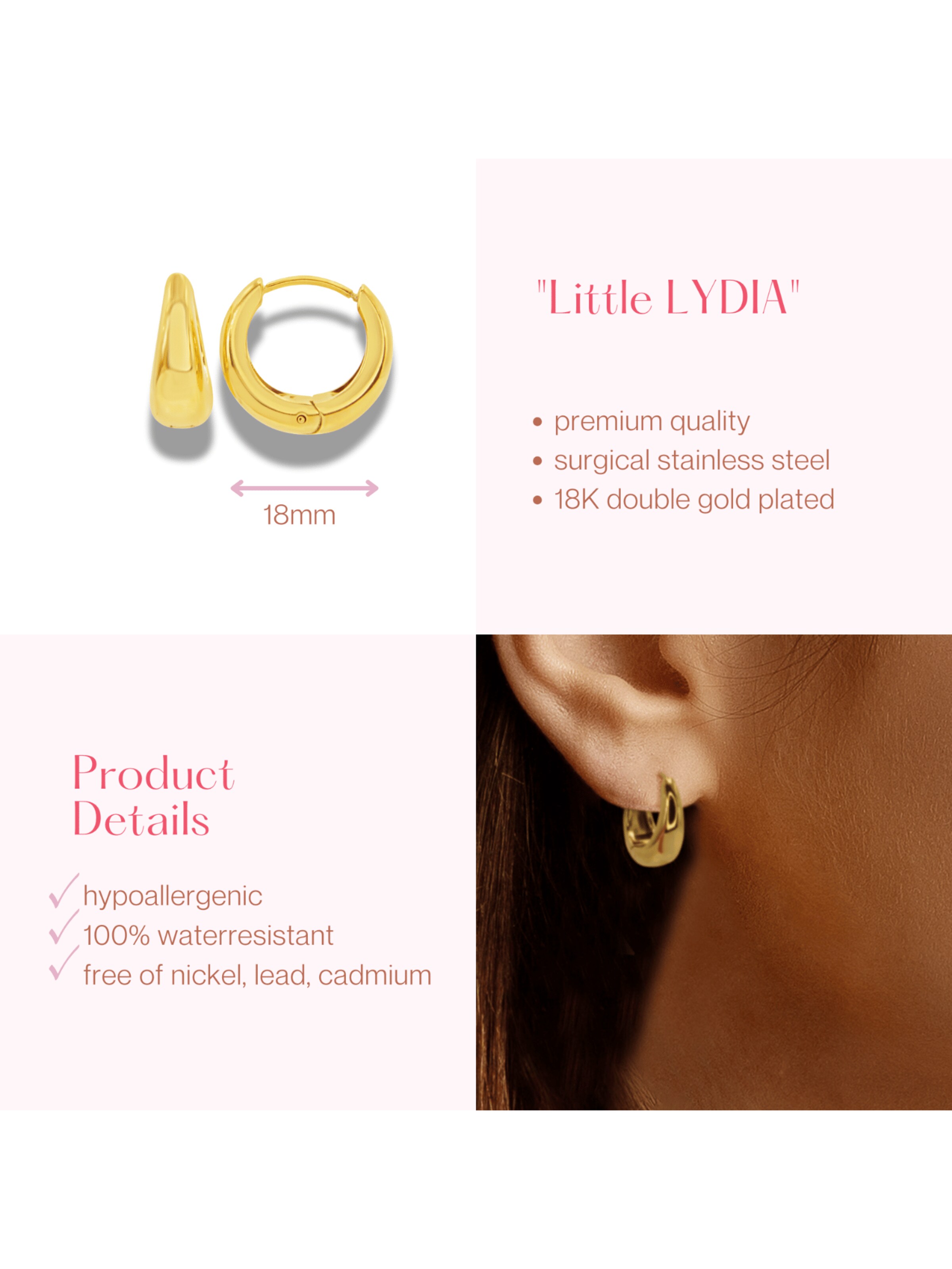 ARS-ARGENTI Earrings 'LITTLE LYDIA' in Gold