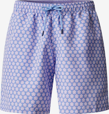 Hackett London Board Shorts 'Seashell' in Purple: front