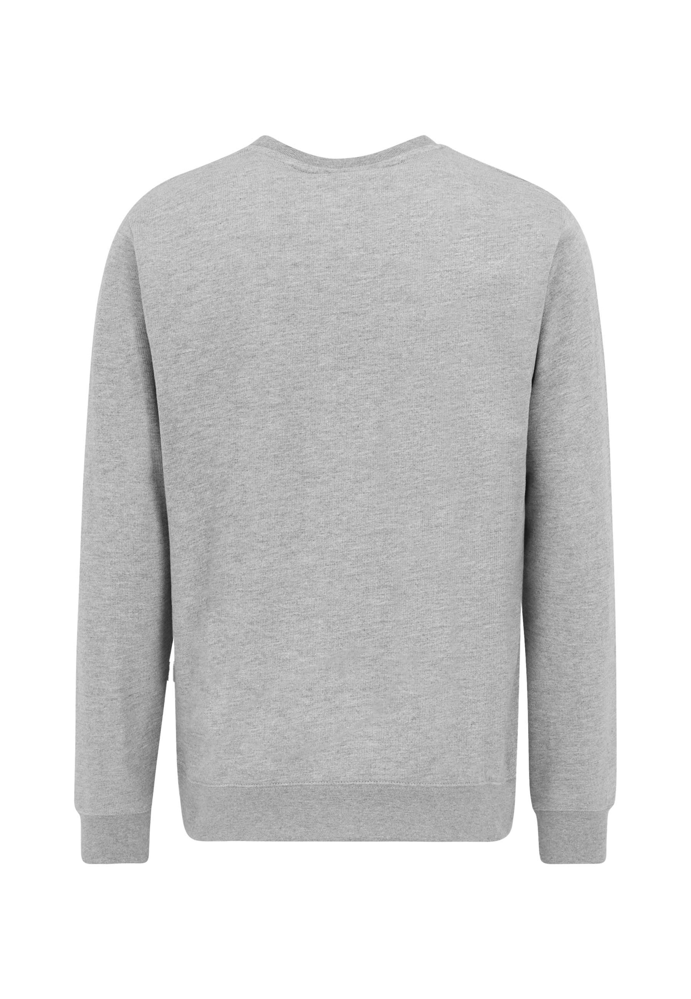 Oldskull Sweatshirt 'Retro Pixel Wave Logo Graphic' in Grijs