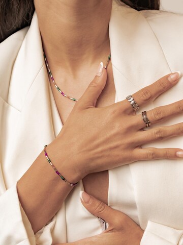 Braccialetto 'Candy Color Tube Bead' di Hey Happiness in argento