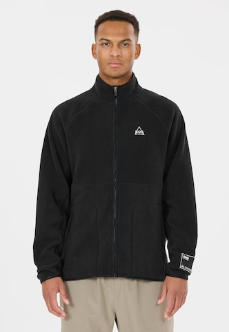 SOS Athletic fleece jacket 'Munson' in Black: front