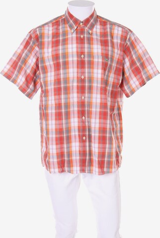 LACOSTE Button Up Shirt in L in Orange: front