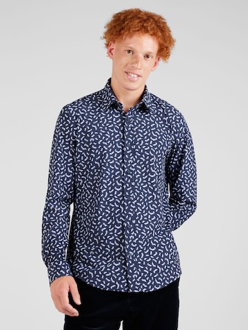 BOSS Black Regular Fit Hemd 'Liam' in Blau: predná strana