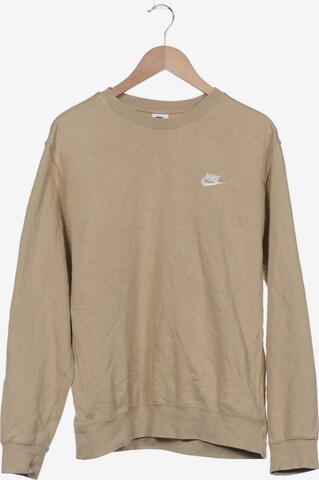 NIKE Sweatshirt & Zip-Up Hoodie in M in Beige: front