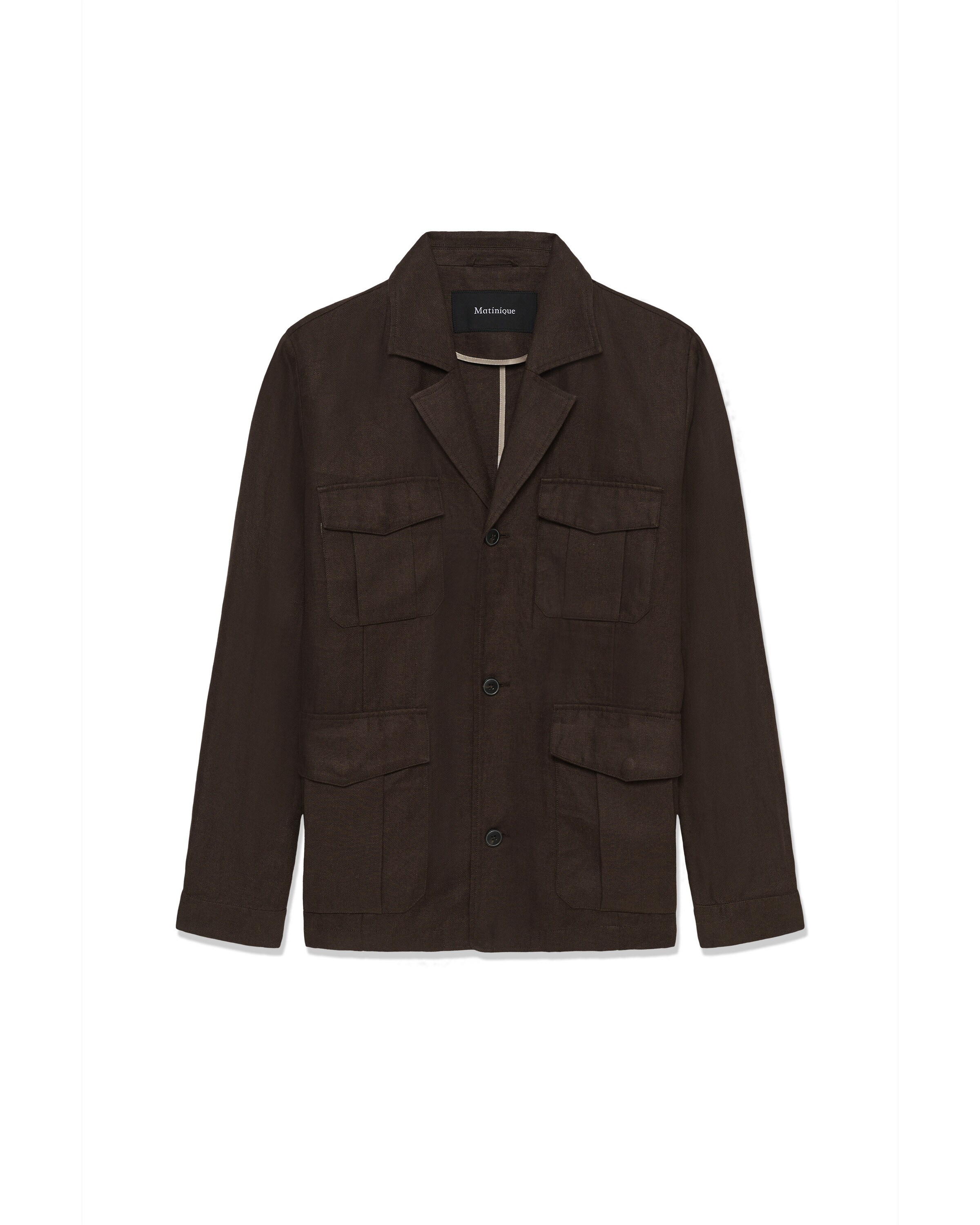 Matinique Between-season jacket 'Drakes' in Brown: front
