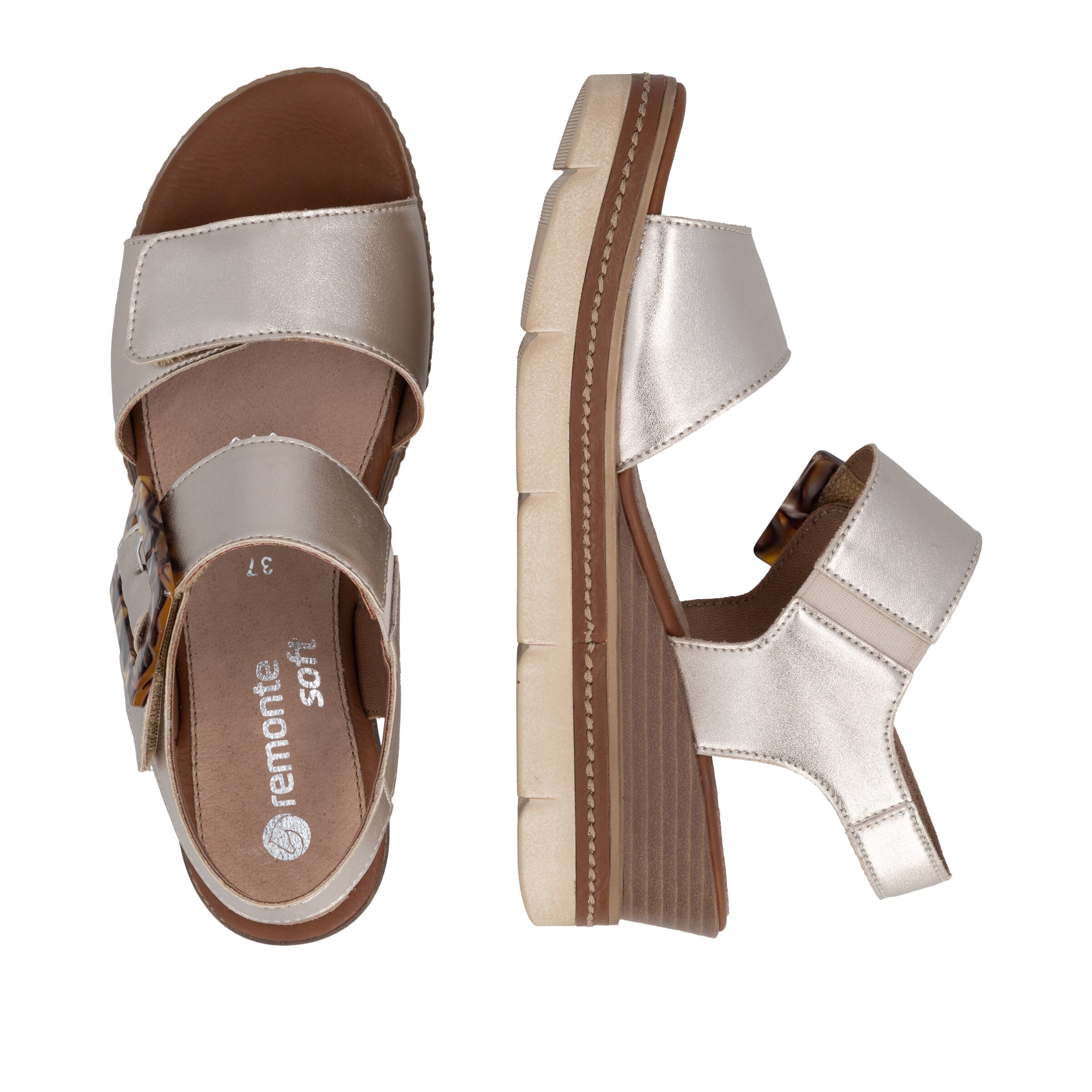 Sandales REMONTE en or