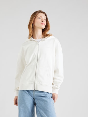 Calvin Klein Jeans Sweatjacka 'DIFFUSED' i vit: framsida