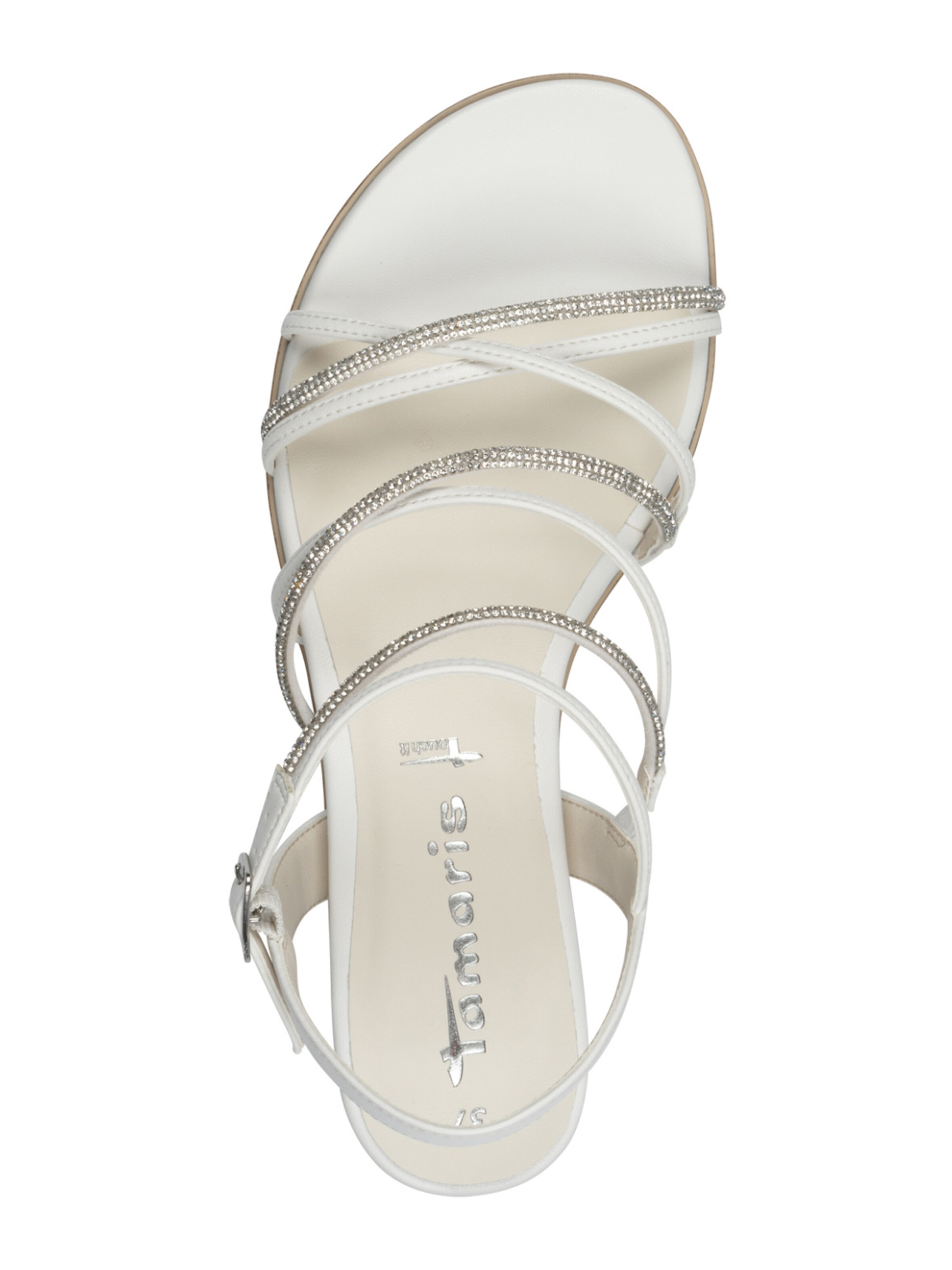 Tamaris Sandalen met riem in Wit