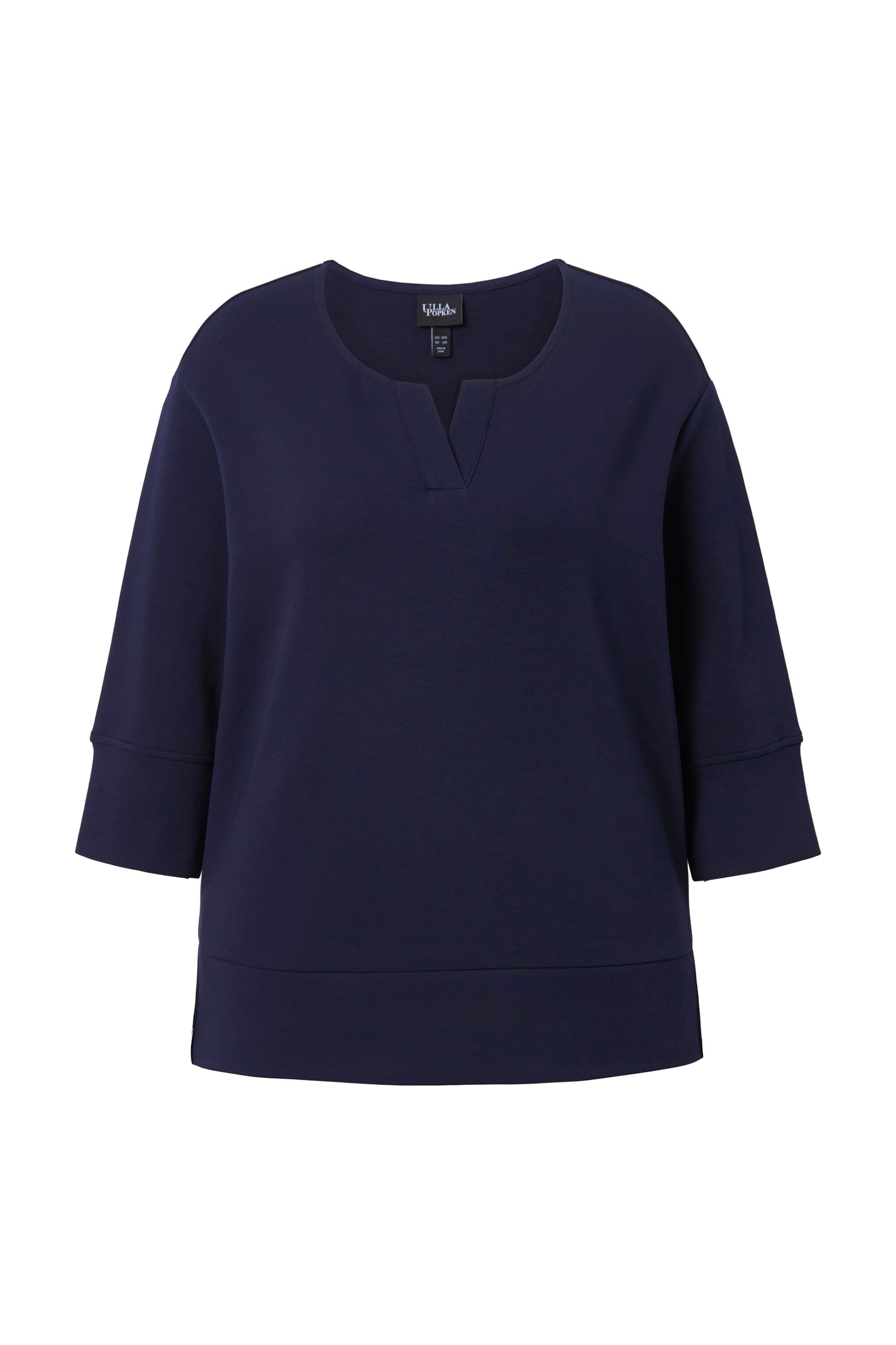 Ulla Popken Sweatshirt 'Punto' in Blau: Vorderseite