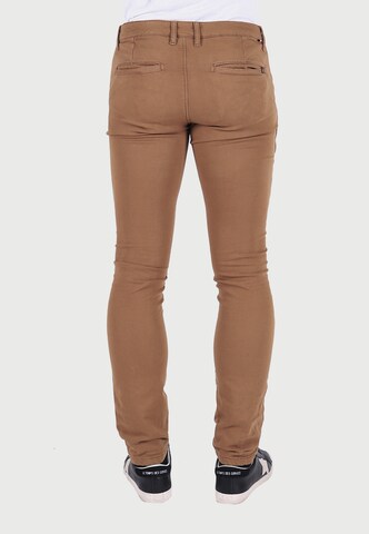 Le Temps Des Cerises Regular Chino Pants 'JOGG' in Brown