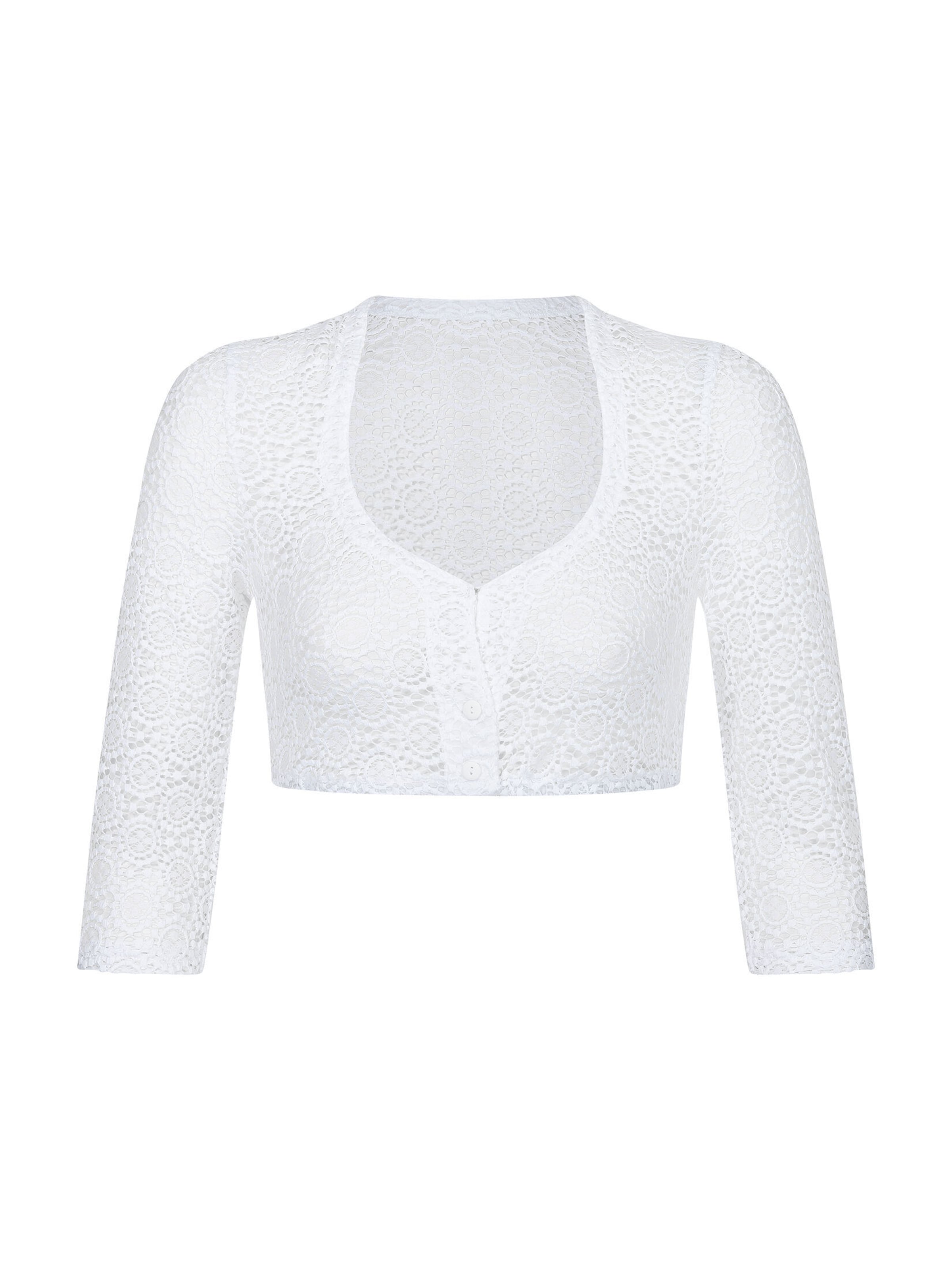 WALDORFF Traditional Blouse 'Kleo' in White: front