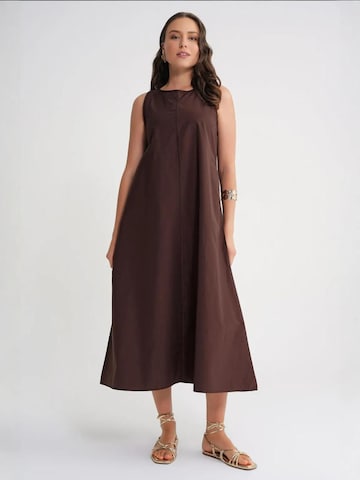 MixRay Dress 'Maxi' in Brown: front