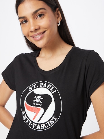 FC St. Pauli T-Shirt 'Anti Fascist' in Schwarz