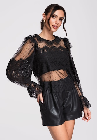 Ombre Blouse 'OW-TS-E0015' in Black: front