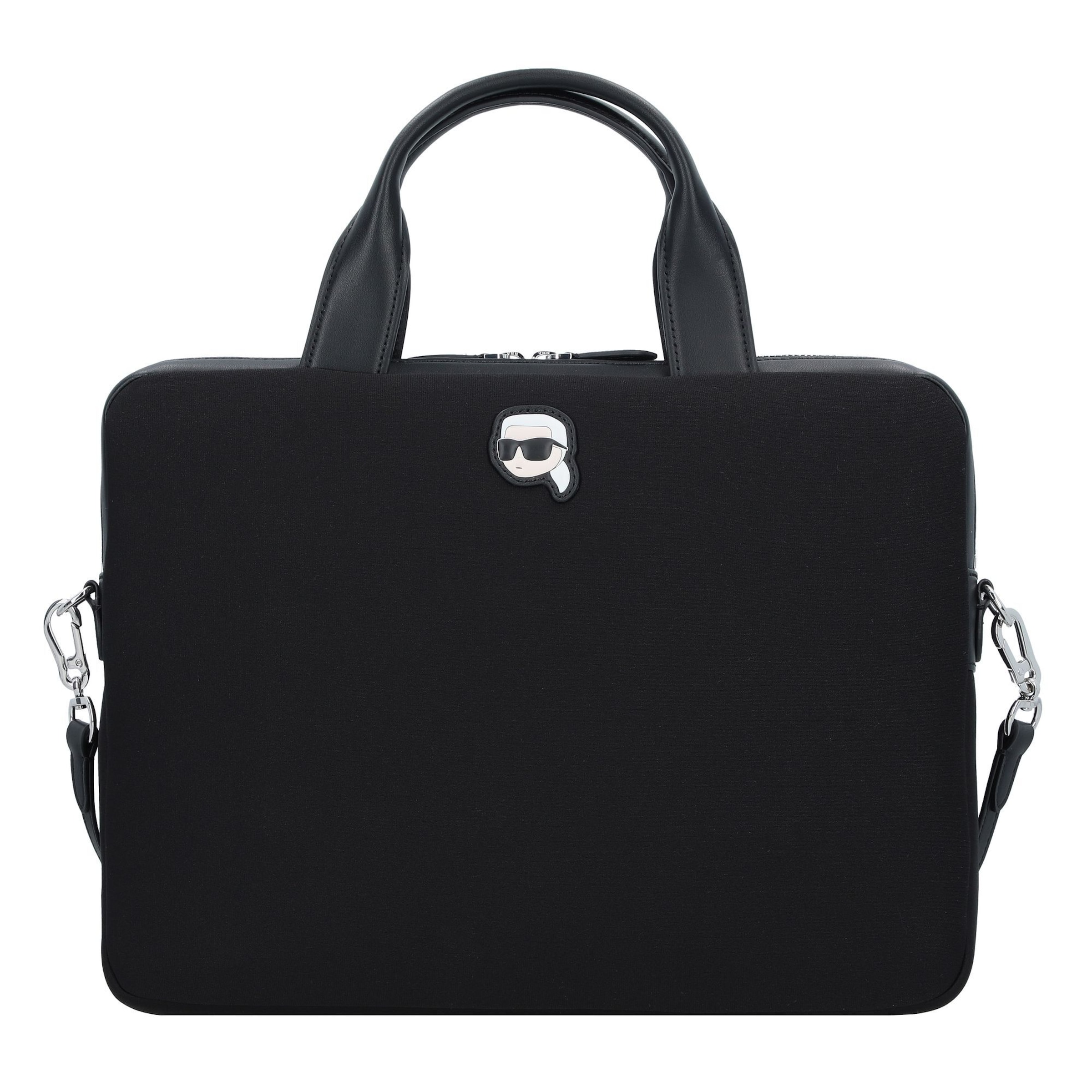 Sac d’ordinateur portable Karl Lagerfeld en noir : devant
