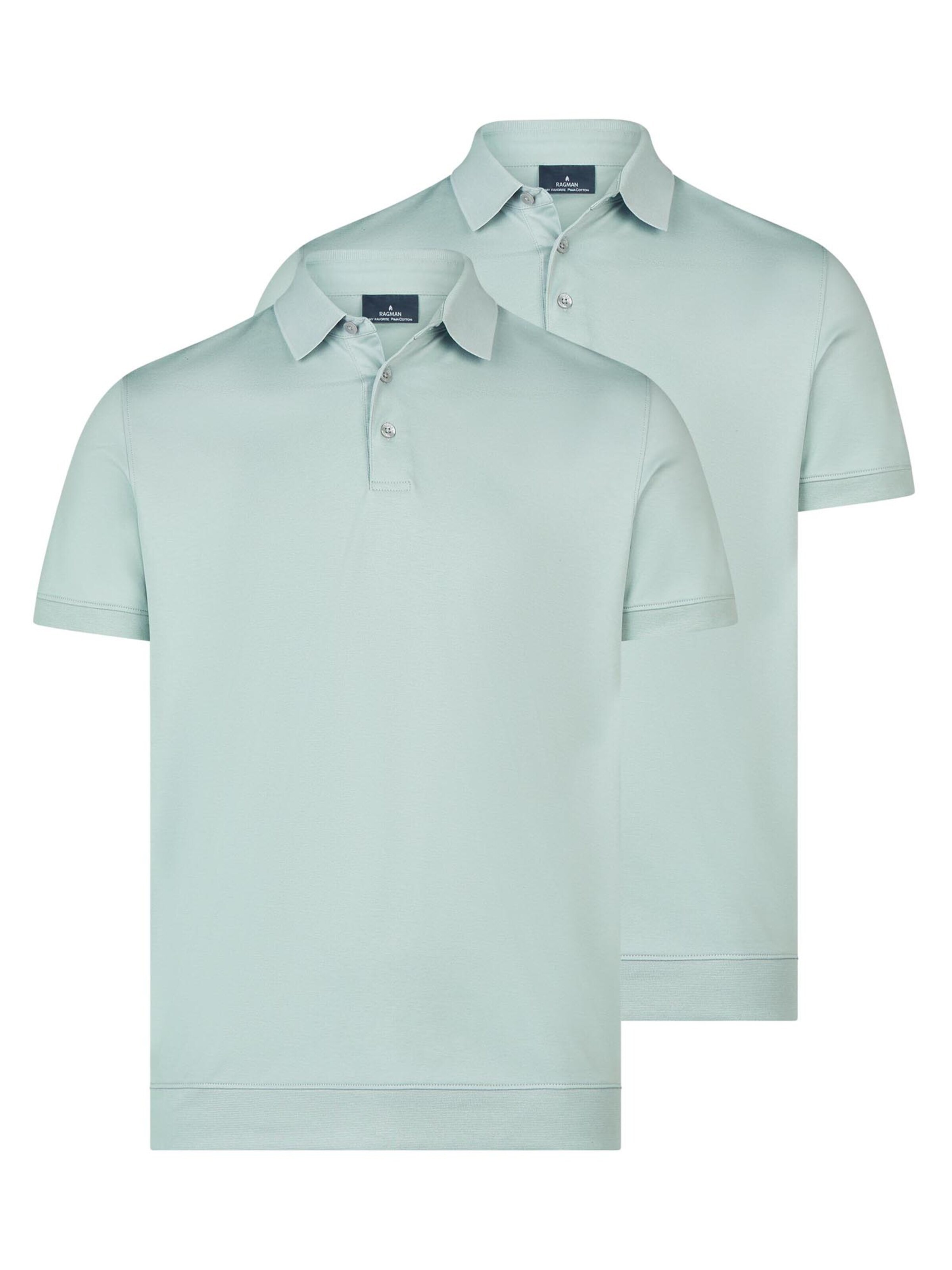 Ragman Shirt 'Basic' in Green: front
