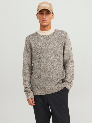 Pull-over 'Space' JACK & JONES en beige : devant