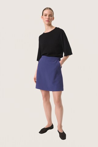 SOAKED IN LUXURY Rok 'Corinne Aline' in Blauw