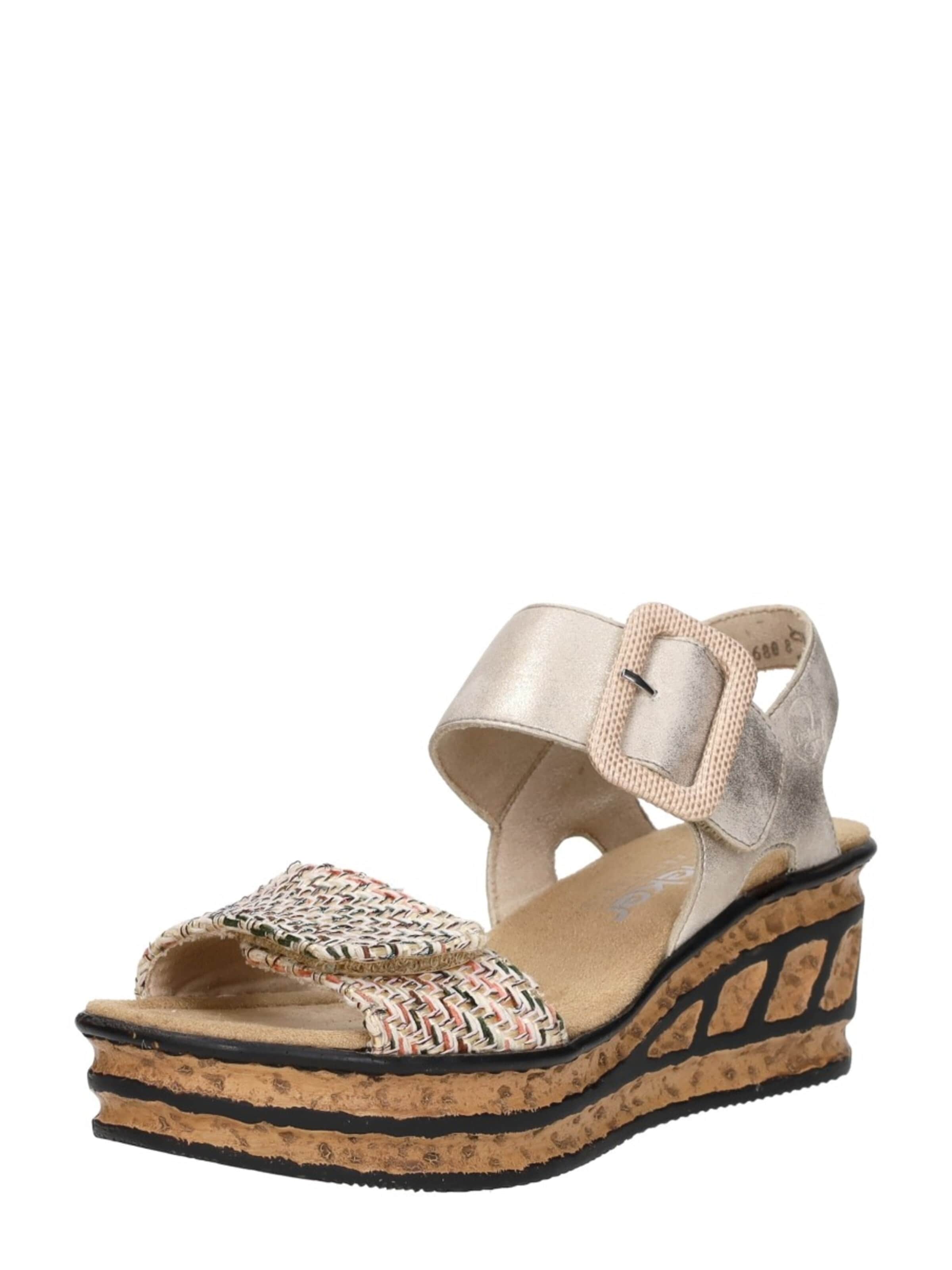 Rieker Sandaal 'Sandalen Plat' in Beige