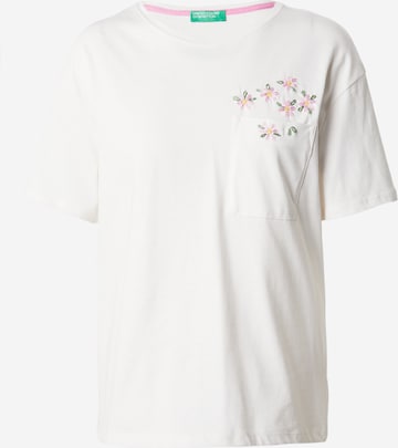 T-shirt UNITED COLORS OF BENETTON en blanc : devant