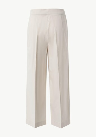 COMMA Wide leg Trousers with creases in Beige: back