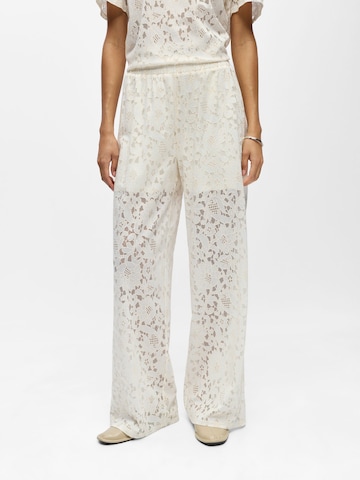 OBJECT - Pierna ancha Pantalón 'OBJBianca' en blanco: frente