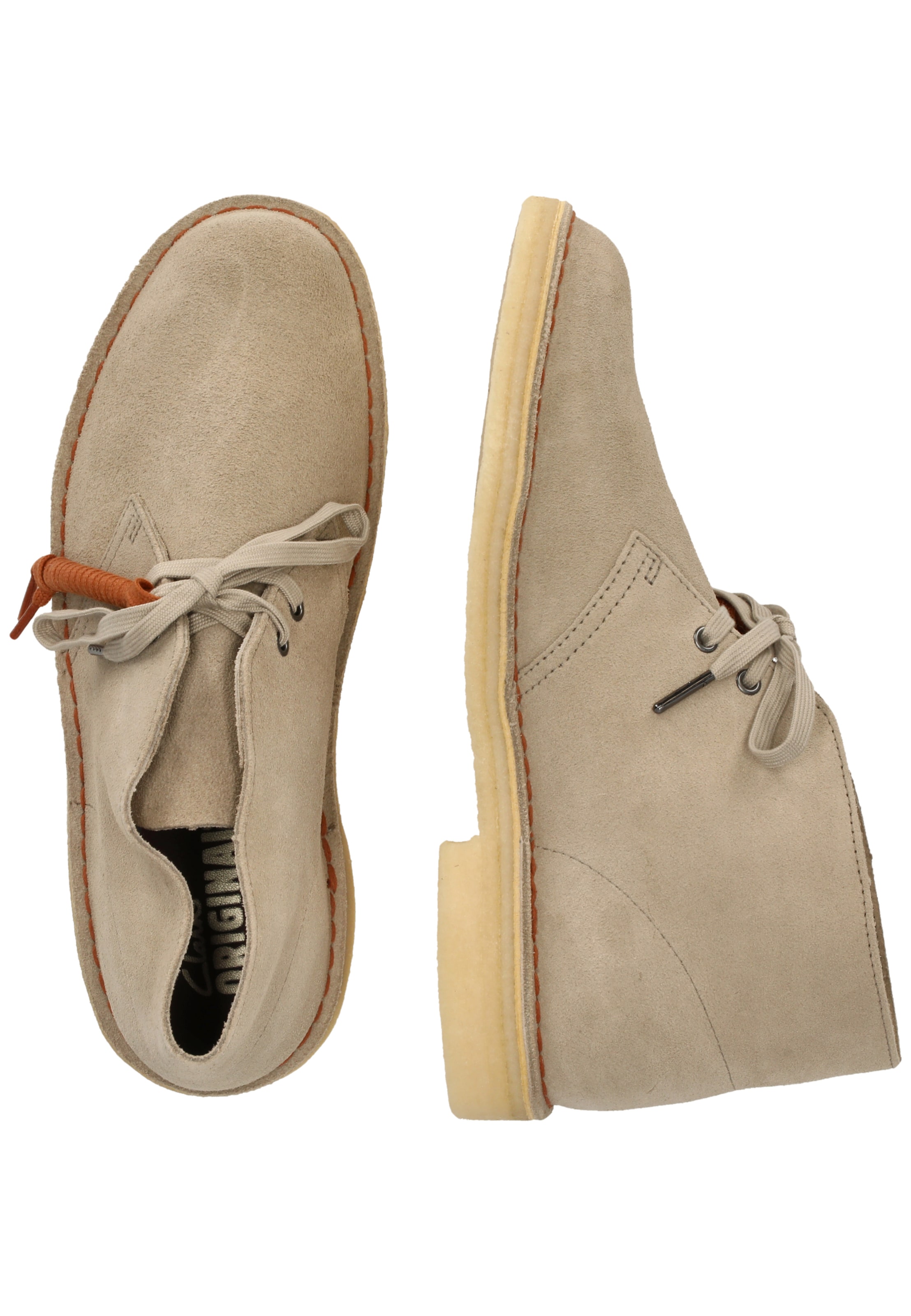 CLARKS Veterlaarzen 'Desert Boot Sand Suede' in Beige