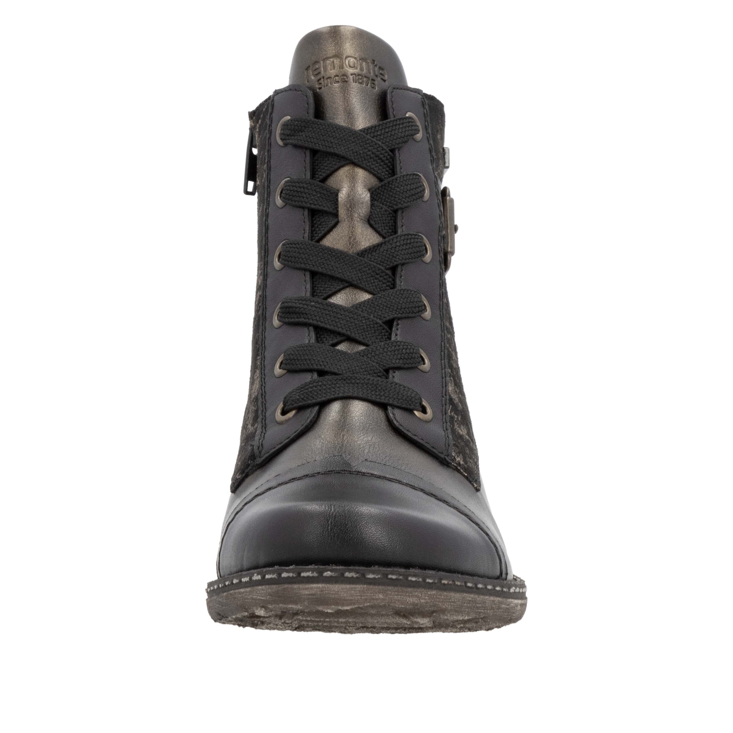 REMONTE Schnürstiefelette in Schwarz