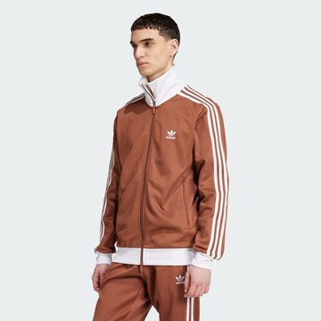 ADIDAS ORIGINALS Sweatjacke 'Adicolor Classics Beckenbauer' in Braun: Vorderseite