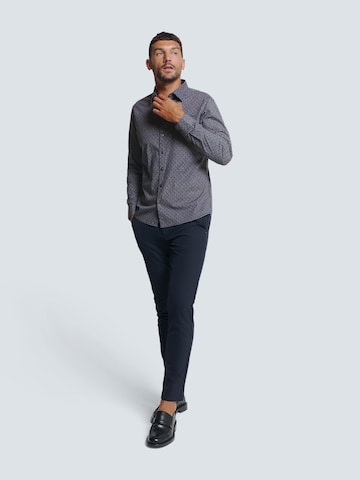No Excess Regular fit Overhemd in Blauw