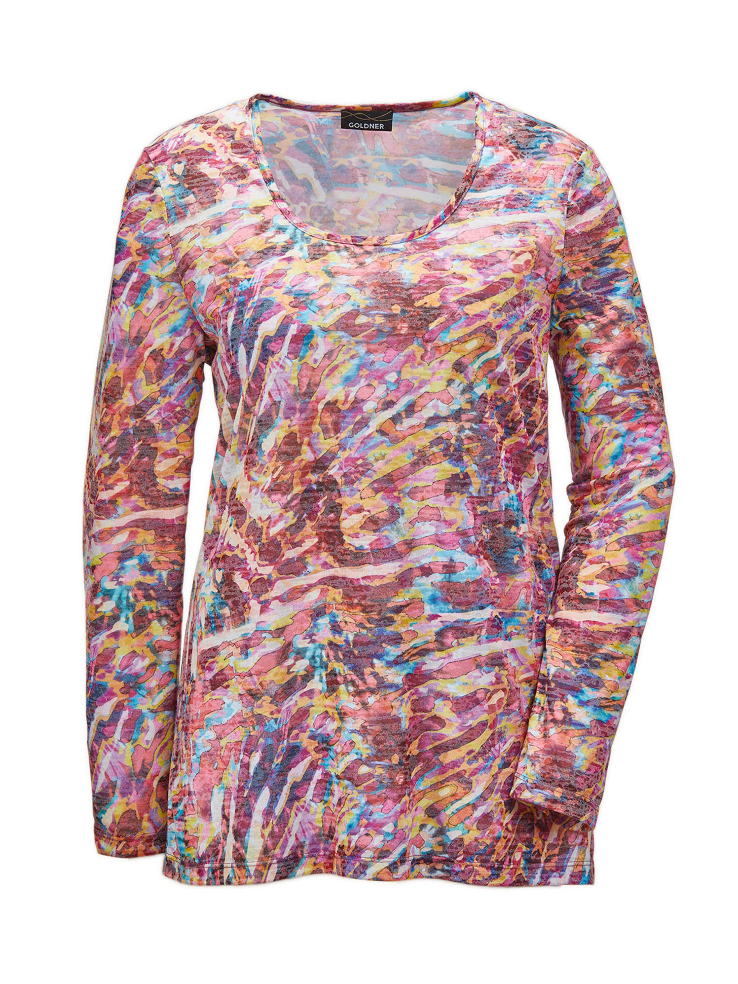 Goldner T-shirt en bordeaux, Vue avec produit