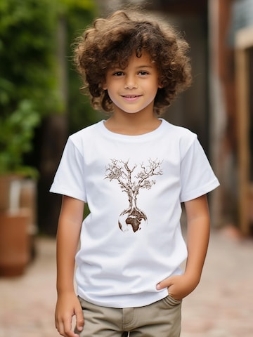 Life-Tree Shirt 'Weltenbaum' in Brown