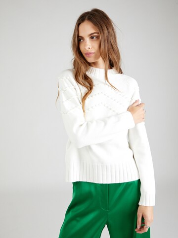 Pull-over MORE & MORE en blanc : devant