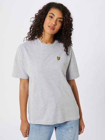 Lyle & Scott Oversized shirt in Grijs: voorkant