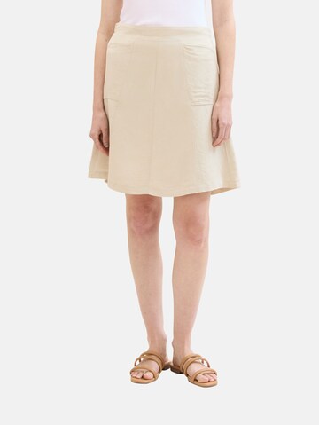 Jupe TOM TAILOR en beige : devant