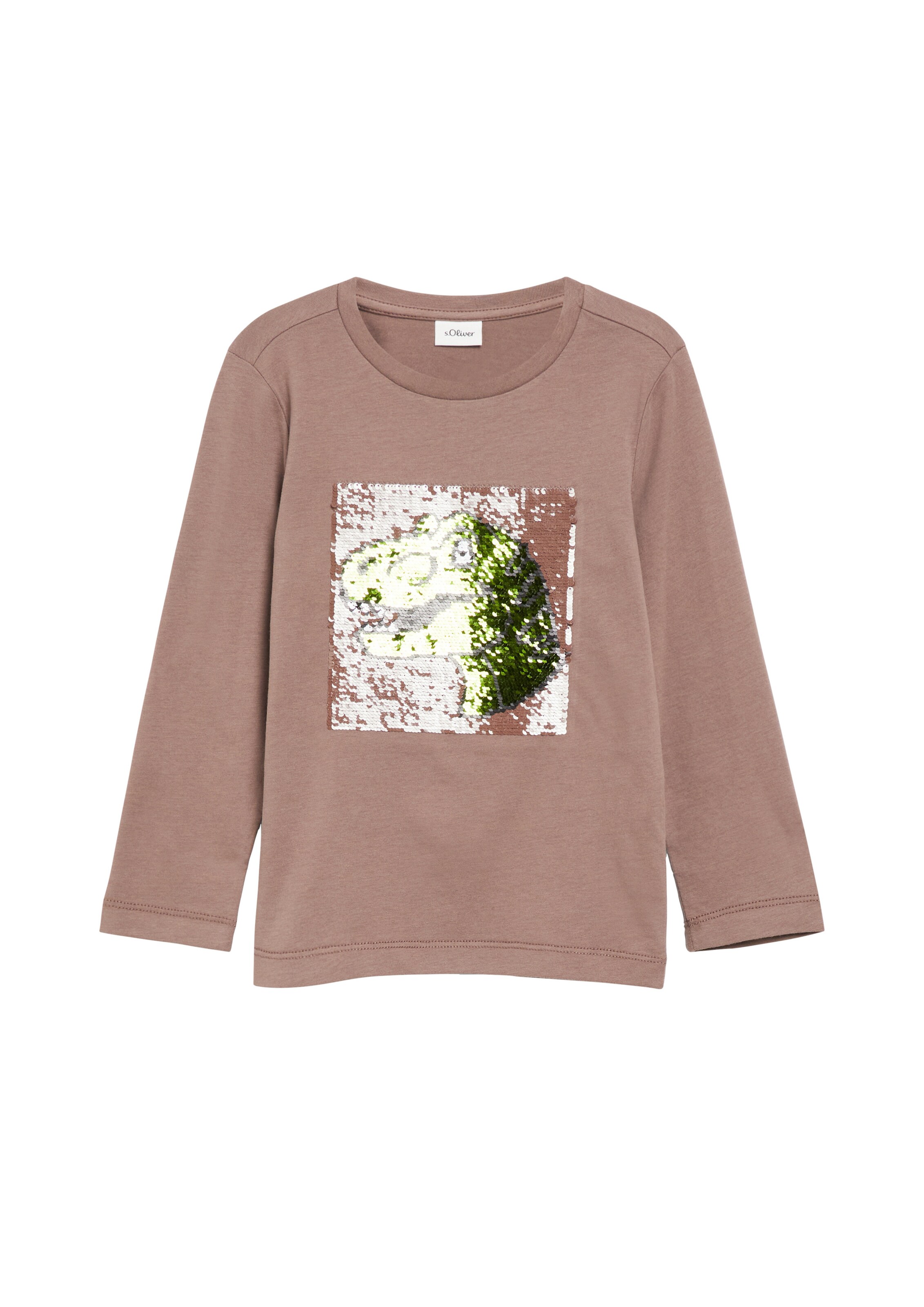 s.Oliver Shirt in Bruin: voorkant
