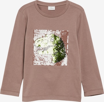 s.Oliver Shirt in Bruin: voorkant
