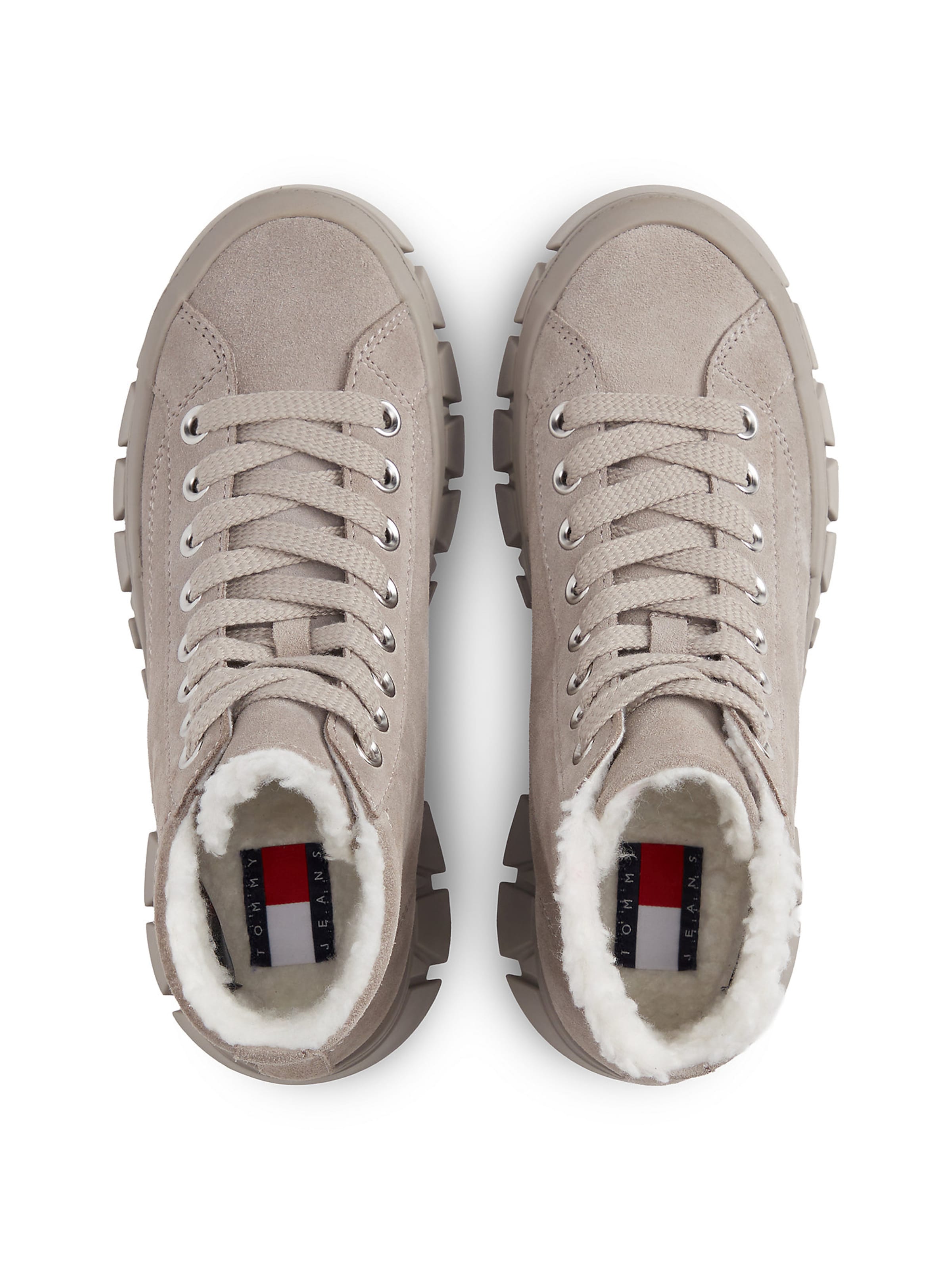 Tommy Jeans Botki sznurowane w kolorze szary