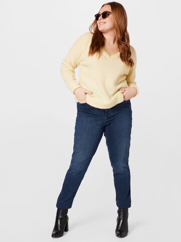Selected Femme Curve Sweater 'Lulu' in Yellow