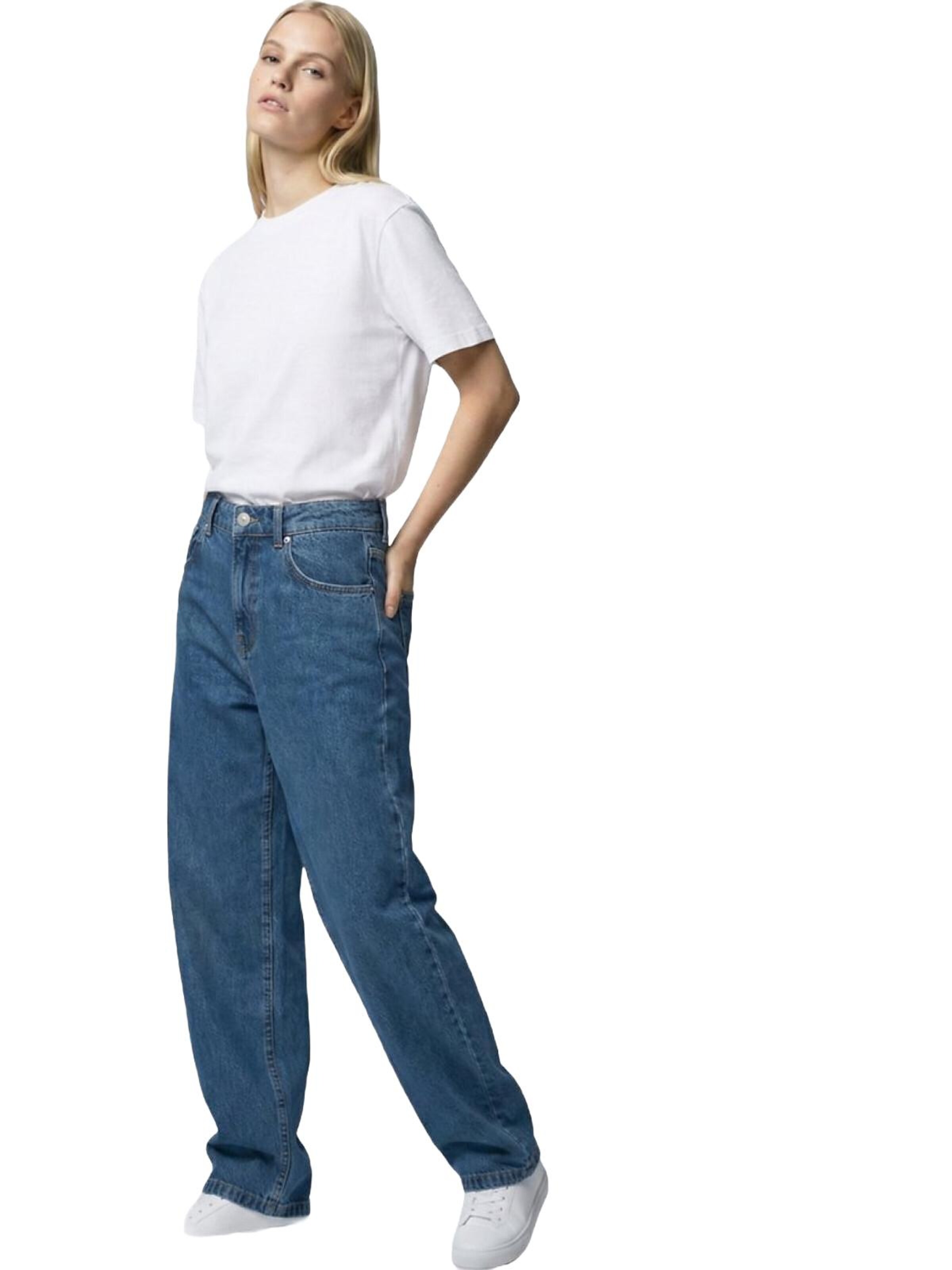 LTB Jeans Baggy Jeans 'LTB Jeans Larríe Tapered Leg Mid Waist Jeanshose' in Blue: front