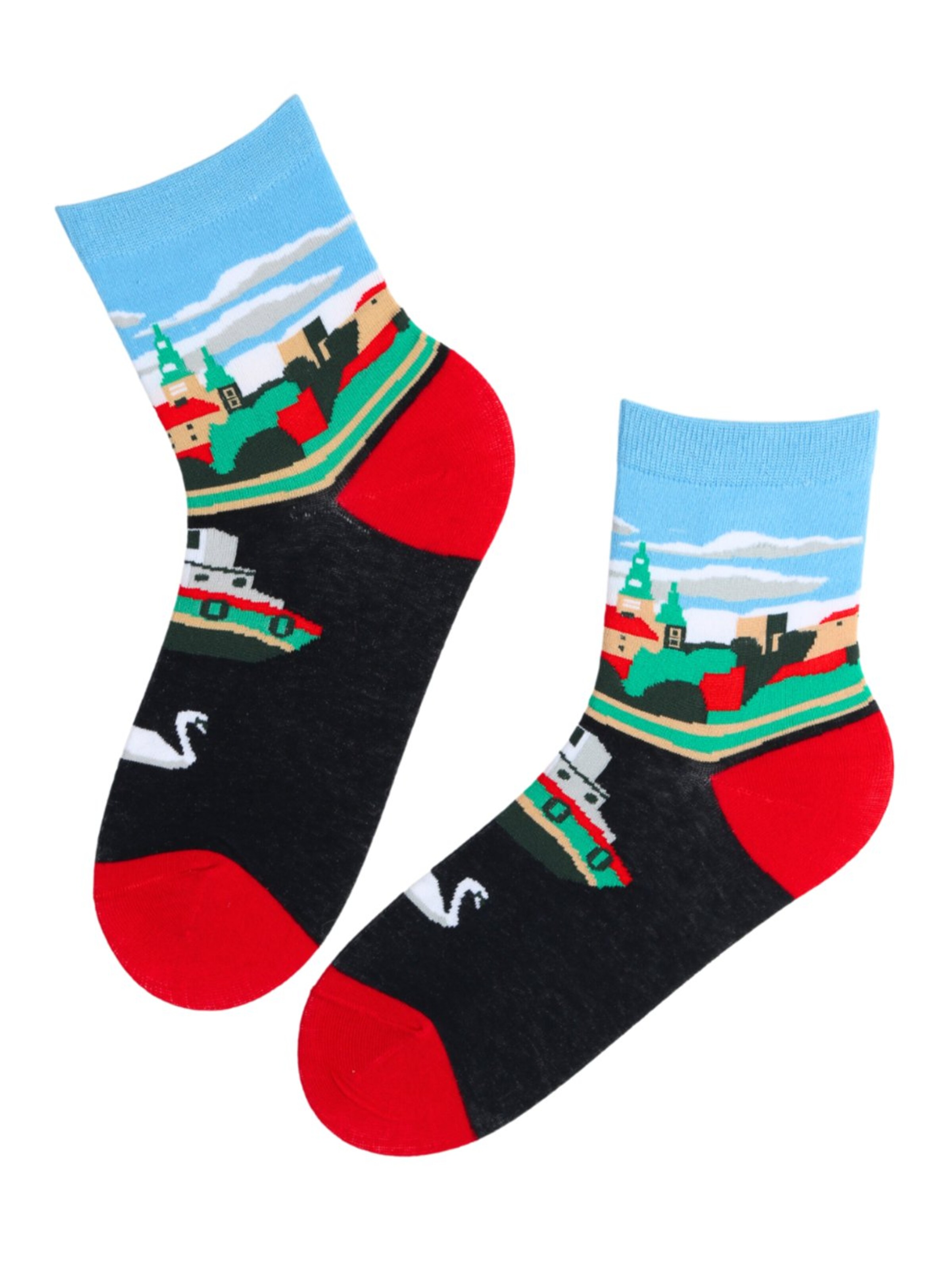 Chaussettes Sokisahtel en noir : devant