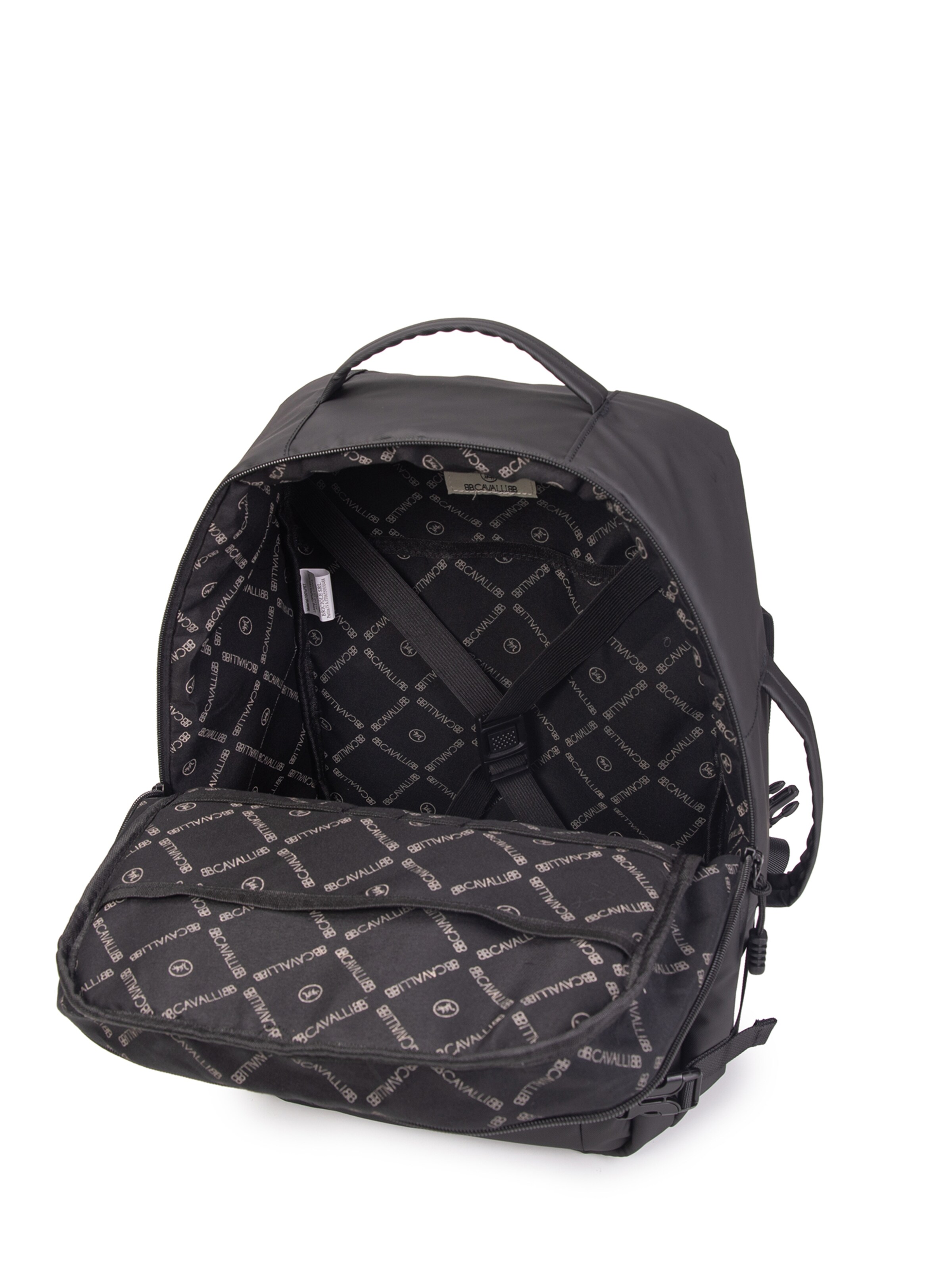 Zaino 'Zaino Uomo B Cavalli Poliestere Chiusura Zip Tasche Multiple 26x40x20cm' di B. Cavalli in nero